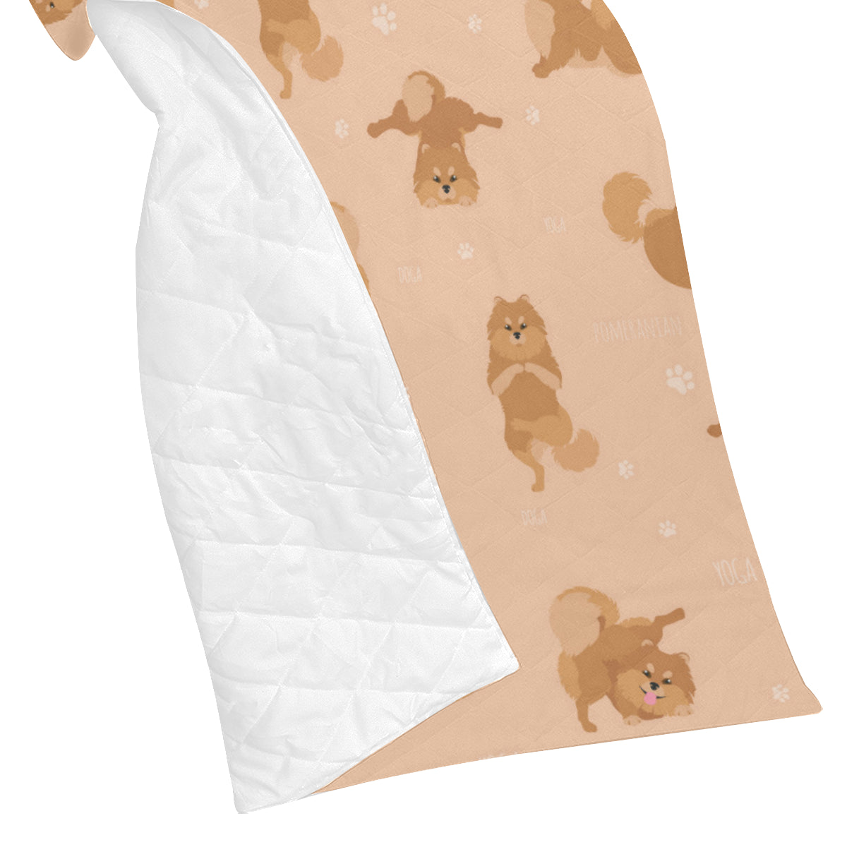 Pomeranians Pattern Print Design A06 Premium Quilt