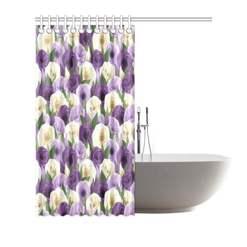 Lisianthus Pattern Print Design LT01 Shower Curtain