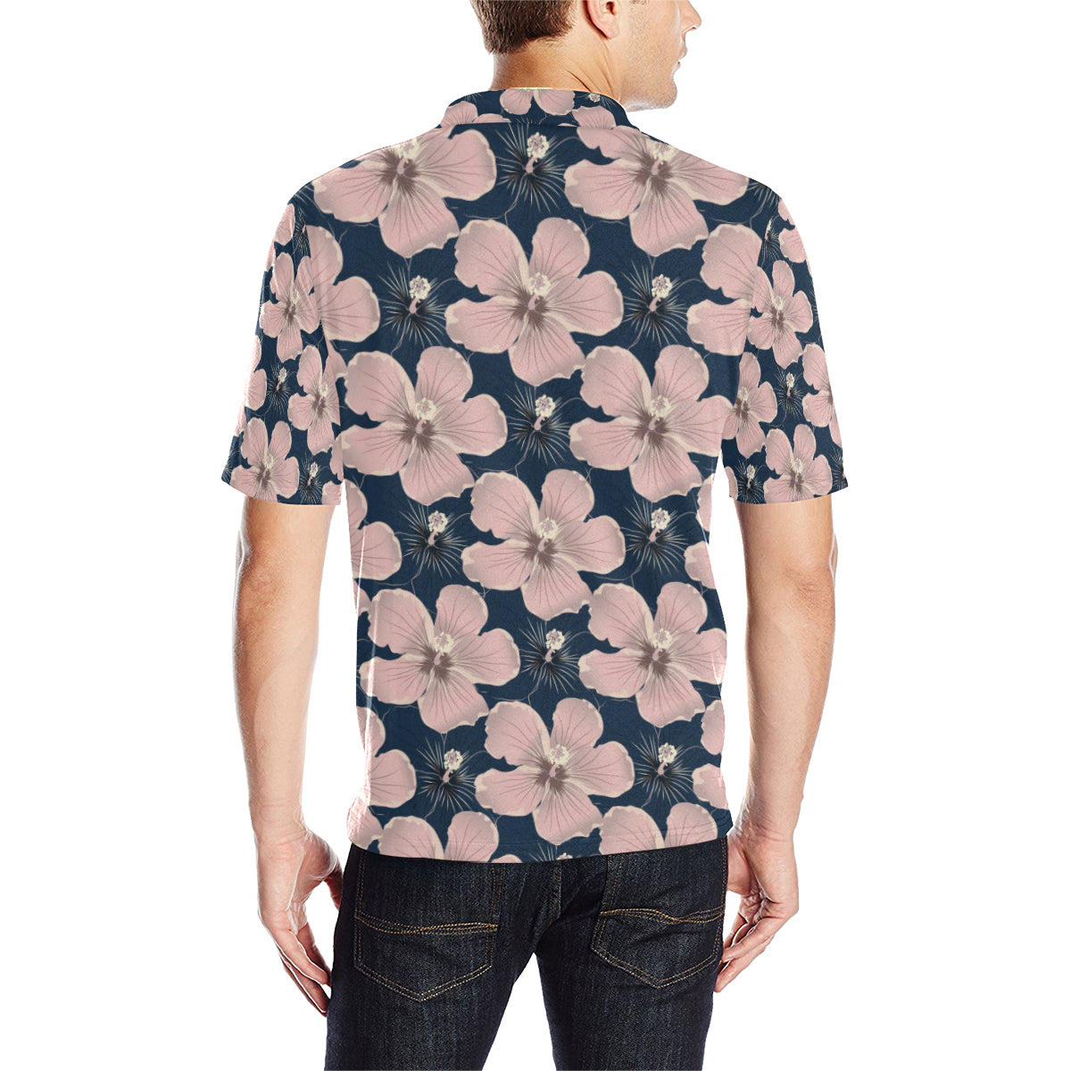 Plumeria Pattern Print Design PM018 Men Polo Shirt