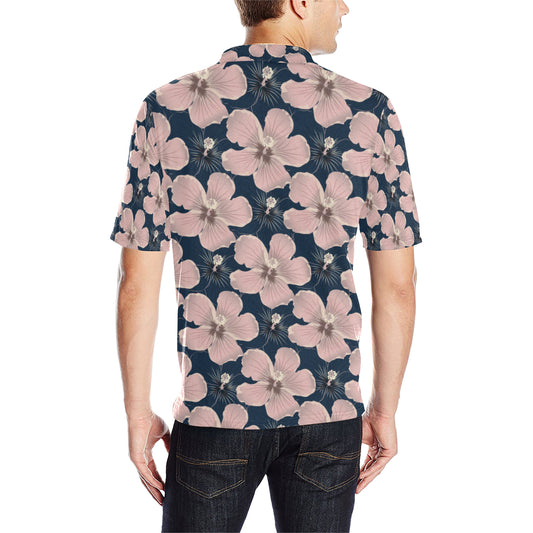 Plumeria Pattern Print Design PM018 Men Polo Shirt