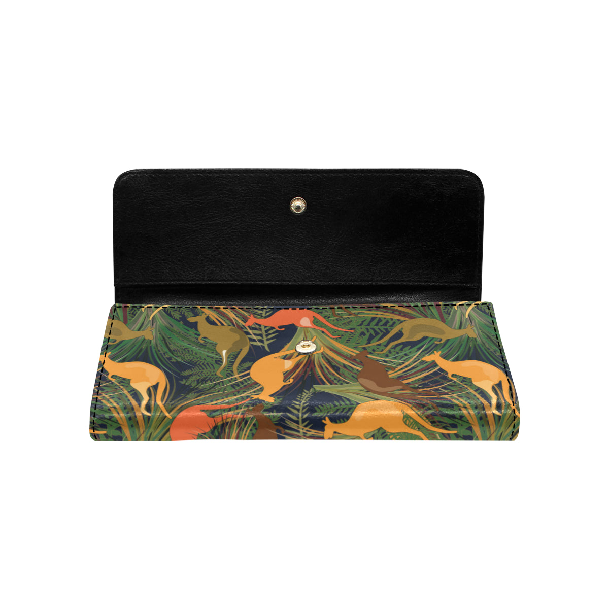 Kangaroos Pattern Print Design 07 Women's Trifold Wallet