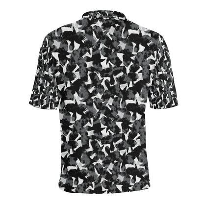 Crow Pattern Print Design 01 Men Polo Shirt
