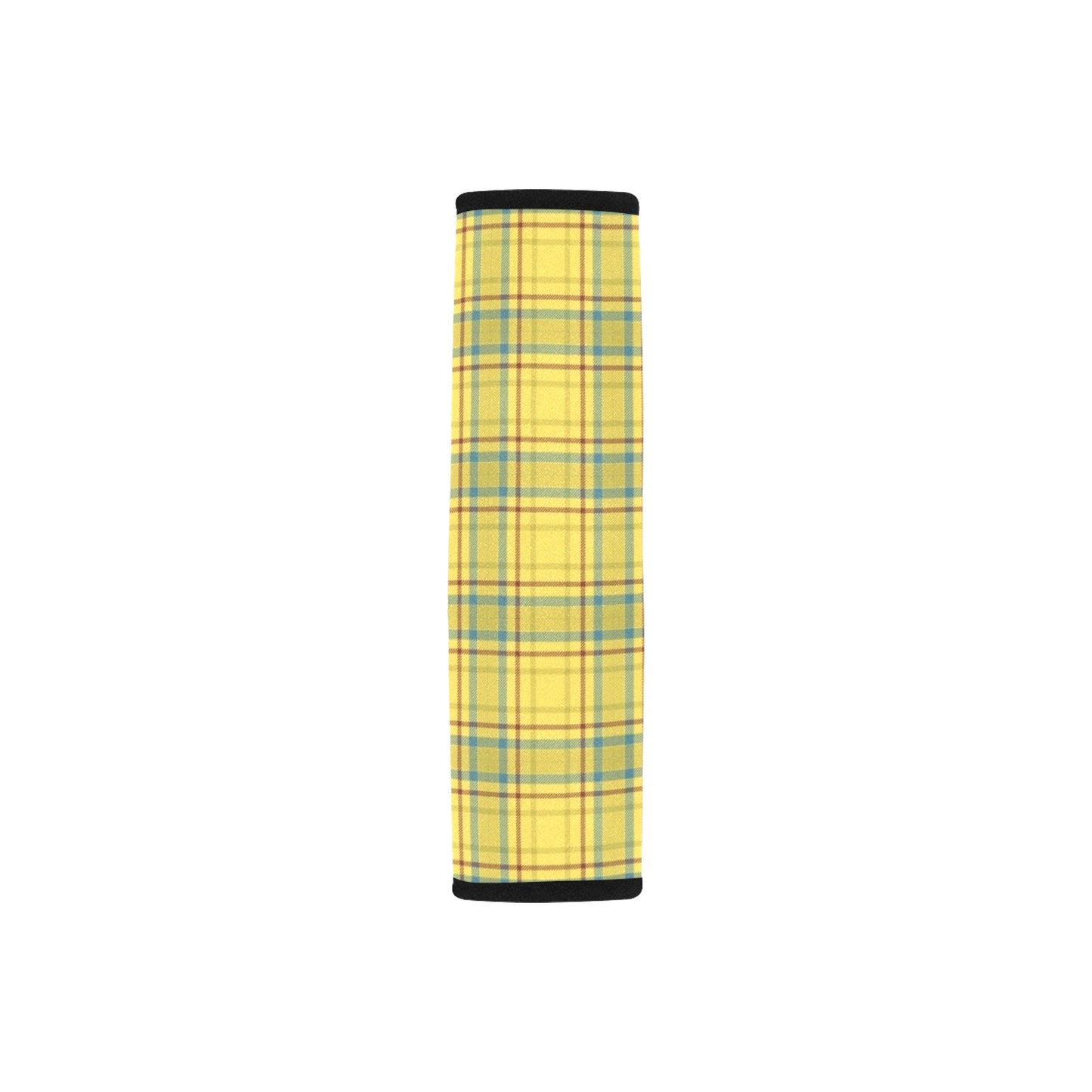Tartan Yellow Print Design LKS301 Car Seat Belt Cover