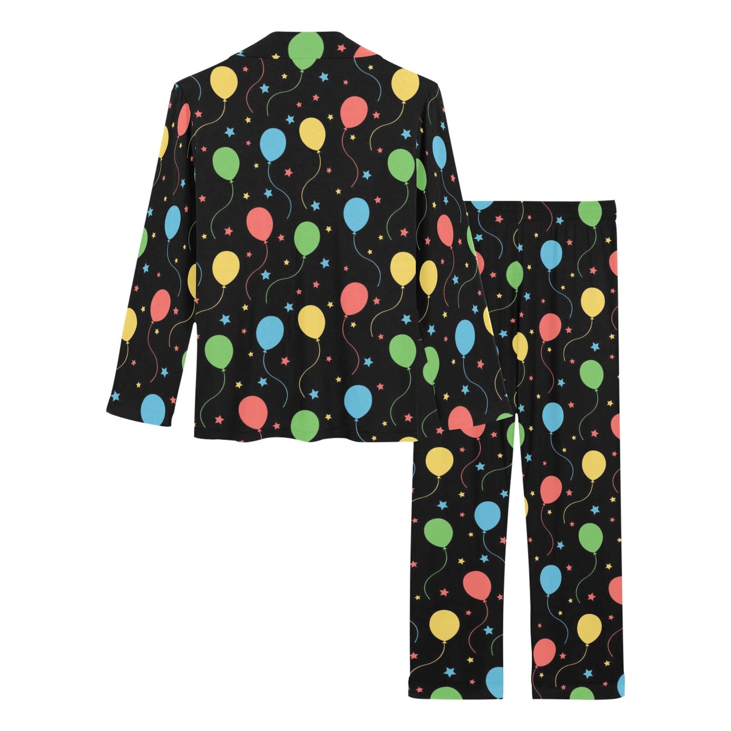 Ballon Colorful Pattern Print Design 04 Women's Long Pajama Set
