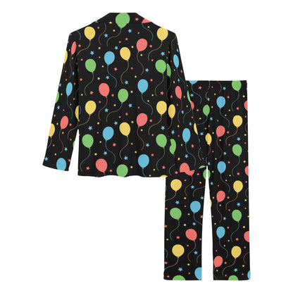 Ballon Colorful Pattern Print Design 04 Women's Long Pajama Set