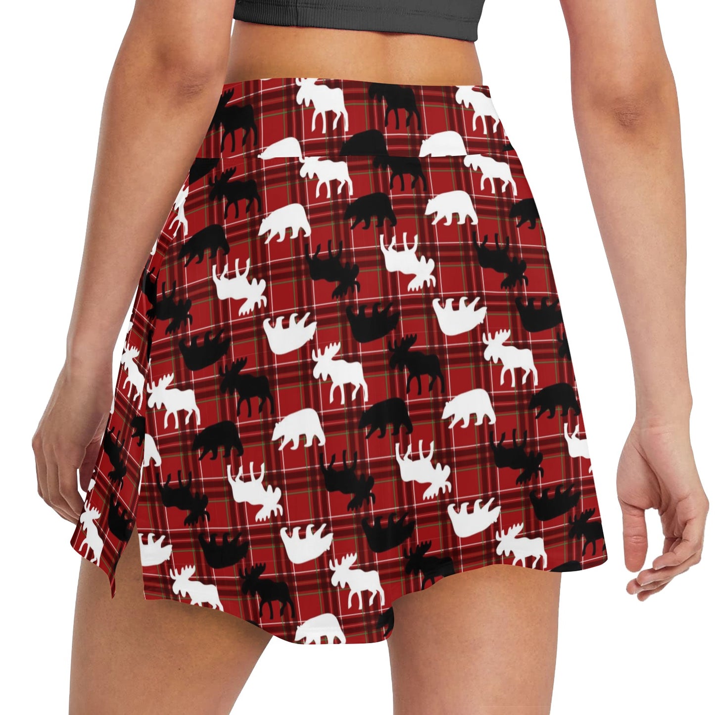 Moose Print Design LKS401 17" Golf & Pickleball Skort with Pockets