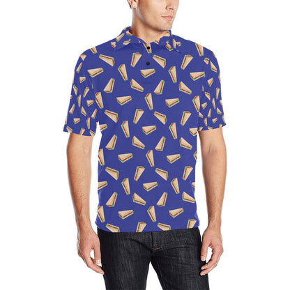 Sandwich Print Design LKS303 Men Polo Shirt