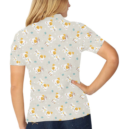 Russell Terriers Print Design LKS306 Women's Polo Shirt