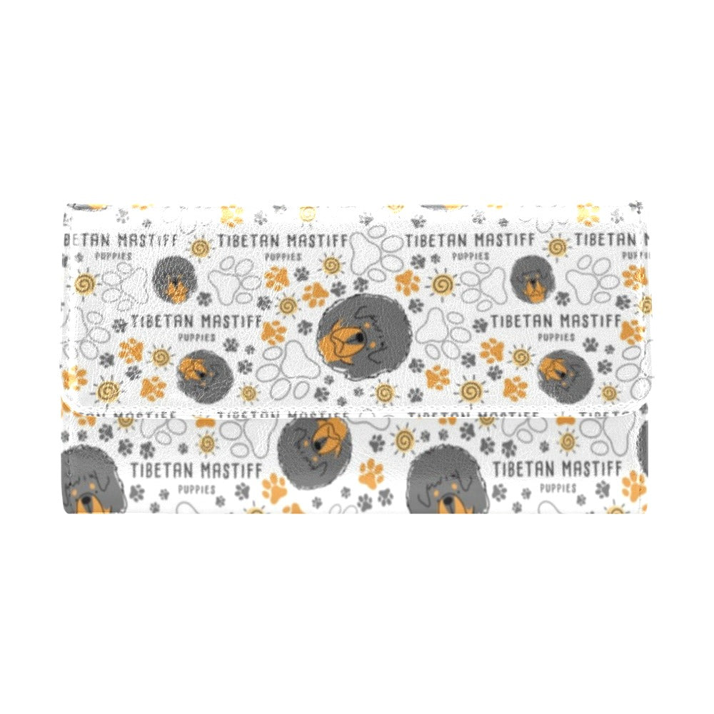 Tibetan Mastiffs Print Design LKS302 Women's Trifold Wallet