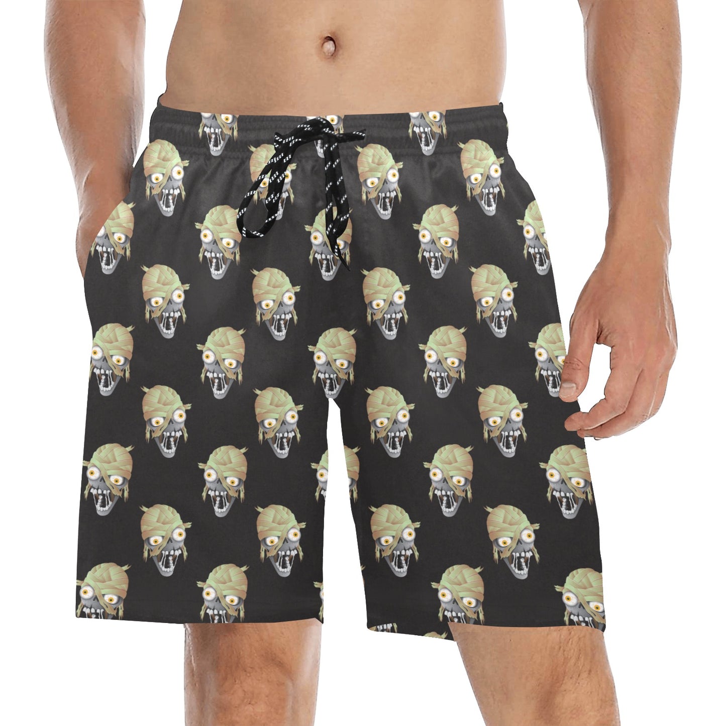 Mummy Print Design LKS304 Men's Swim Trunks Beach Shorts