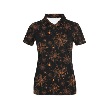 Spider Web Print Design LKS306 Women's Polo Shirt