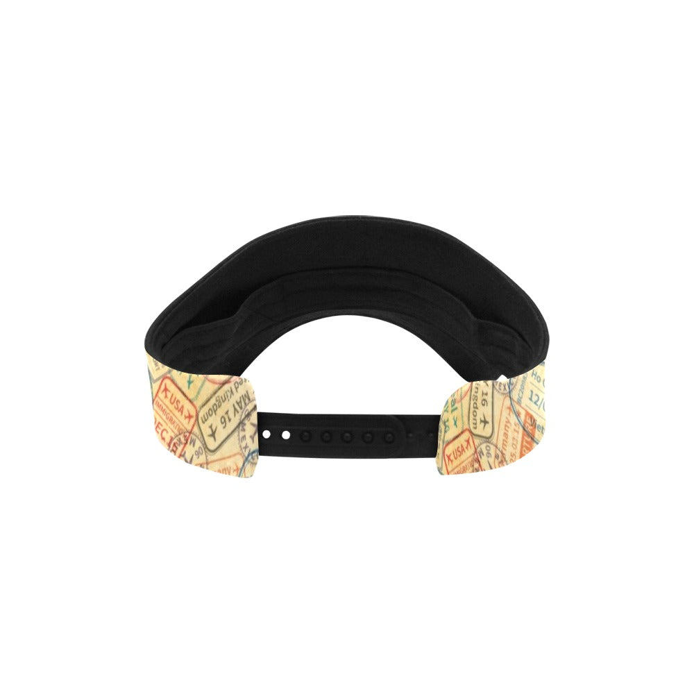 Travel Stamp Print Design LKS302 Unisex Sun Visor