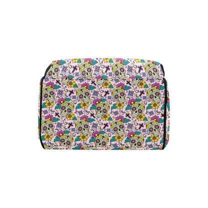 Sugar Skull Print Design LKS307 Diaper Bag Backpack