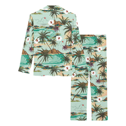 Pacific island Pattern Print Design A03 Women's Long Pajama Set
