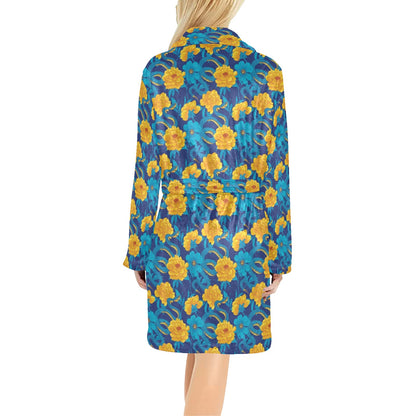 Boa Pattern Print Design 01 Women's Fleece Robe