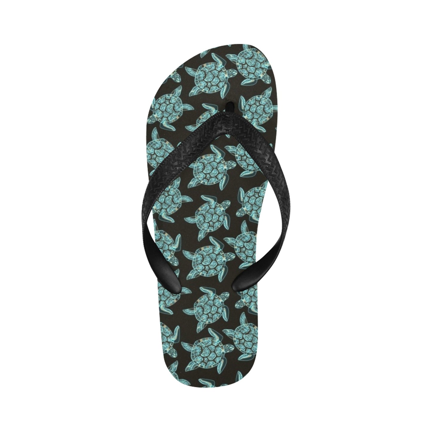 Sea Turtle Print Design LKS302 Flip Flops