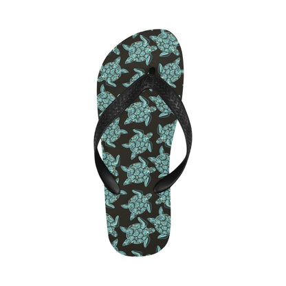 Sea Turtle Print Design LKS302 Flip Flops