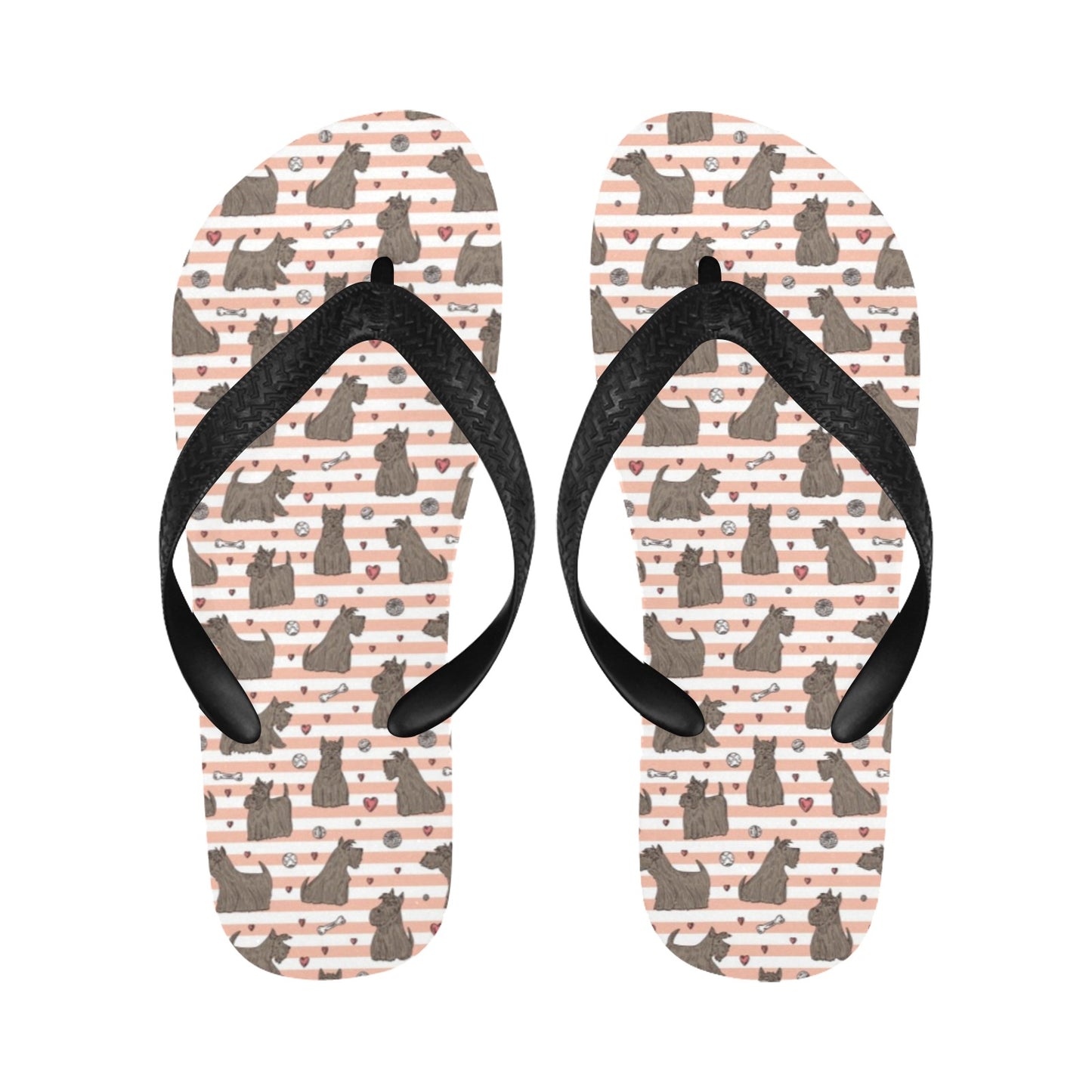Scottish Terriers Print Design LKS3016 Flip Flops