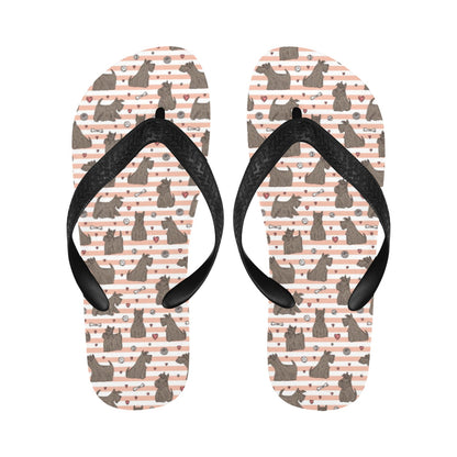 Scottish Terriers Print Design LKS3016 Flip Flops