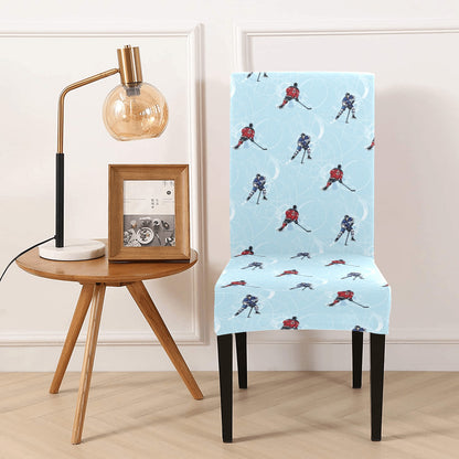 Hockey Player Print Design LKS302 Dining Chair Slipcover