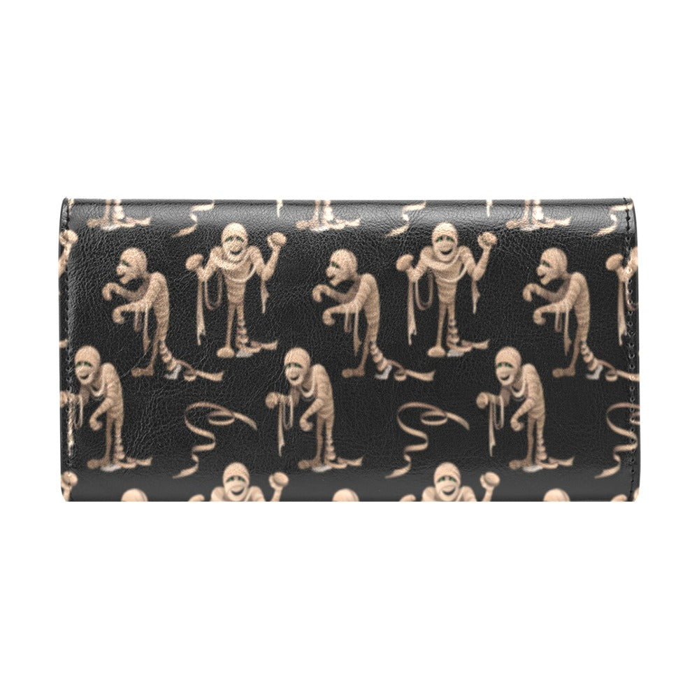 Mummy Print Design LKS302 Women's Trifold Wallet