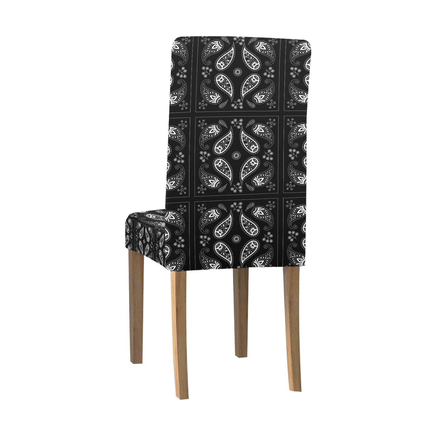 Bandana Paisley Black Print Design LKS308 Dining Chair Slipcover