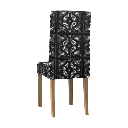 Bandana Paisley Black Print Design LKS308 Dining Chair Slipcover