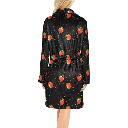 Maracas Pattern Print Design 03 Women's Fleece Robe