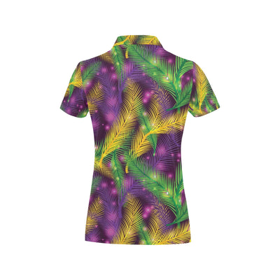 Mardi Gras Pattern Print Design 09 Women's Polo Shirt