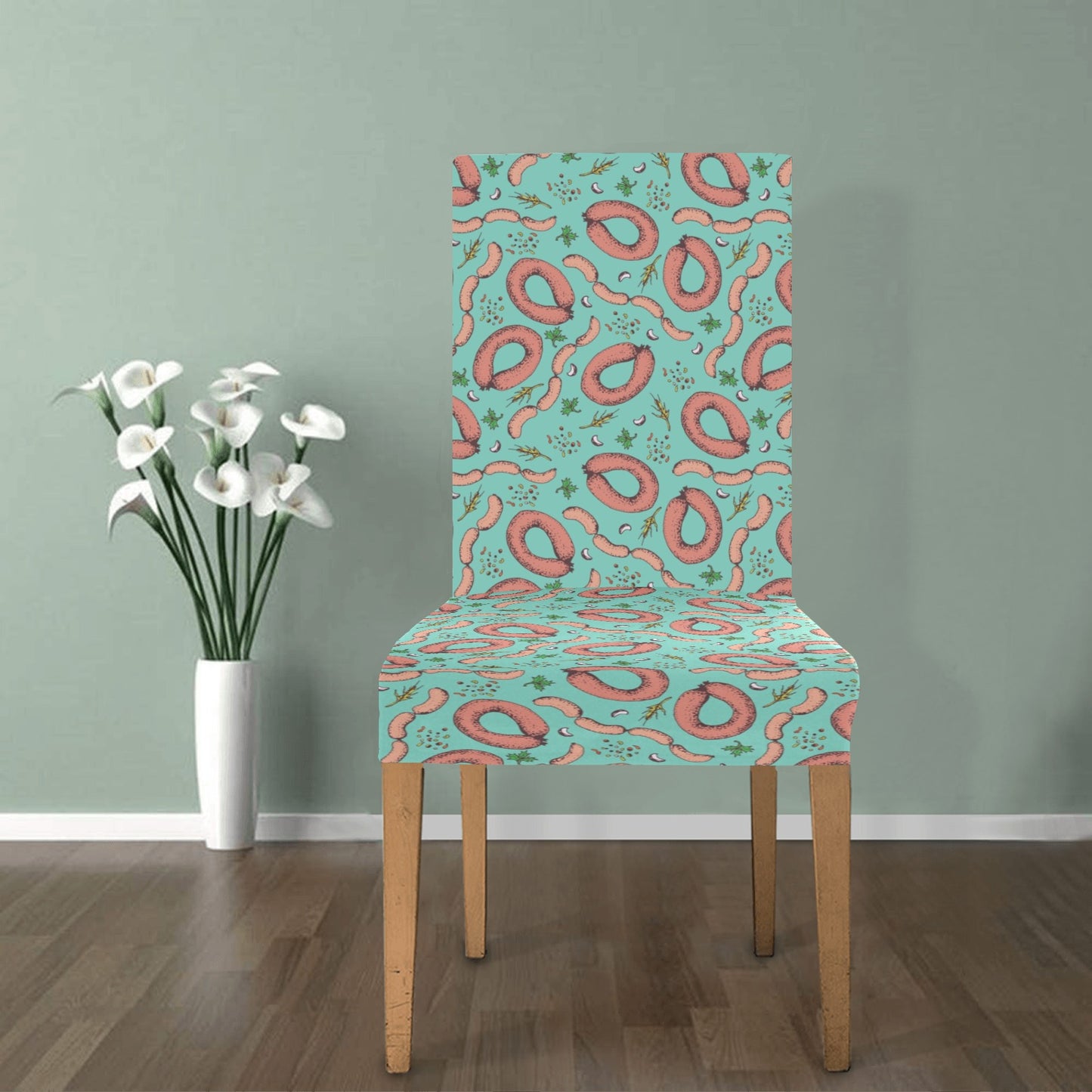 Sausage Print Design LKS303 Dining Chair Slipcover