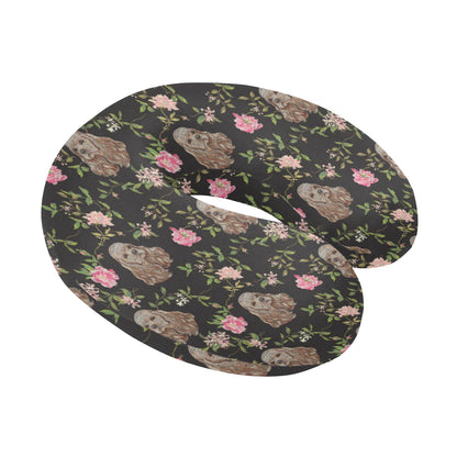 Cocker Pattern Print Design 03 U-Shaped Travel Neck Pillow