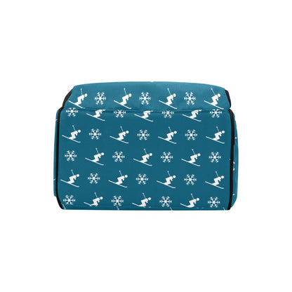 Ski Print Design LKS301 Diaper Bag Backpack