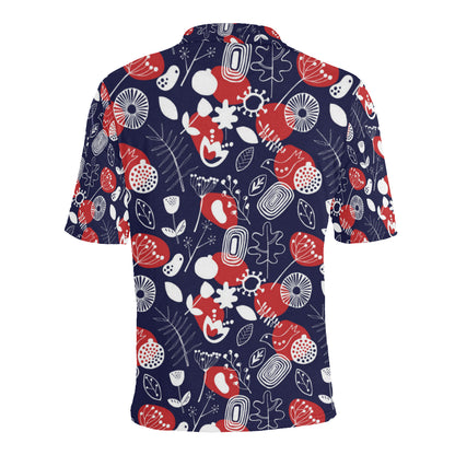 Nordic Pattern Print Design A02 Men Polo Shirt