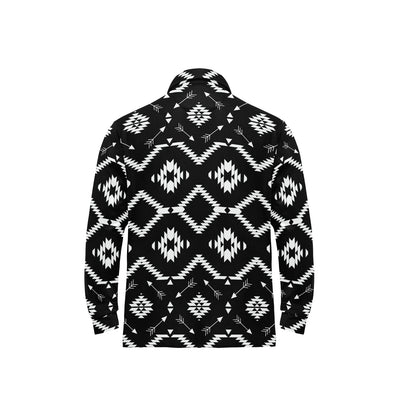 Native Pattern Print Design A04 Long Sleeve Polo Shirt For Men's