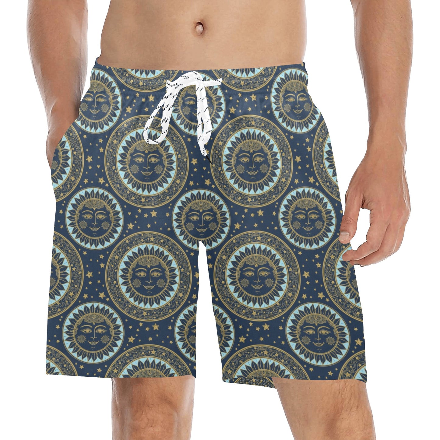 Boho Sun Dream Men's Swim Trunks Beach Shorts