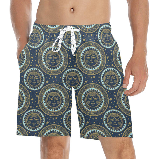 Boho Sun Dream Men's Swim Trunks Beach Shorts