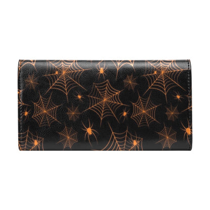 Spider Web Print Design LKS306 Women's Trifold Wallet