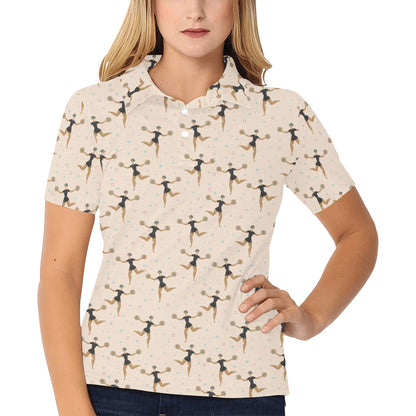 Cheerleader Pattern Print Design 03 Women's Polo Shirt