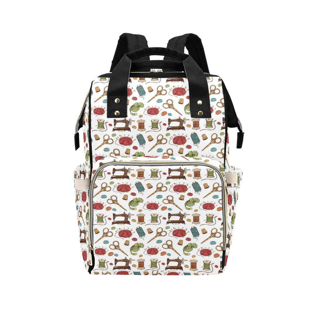 Sewing Equipment Print Design LKS304 Diaper Bag Backpack