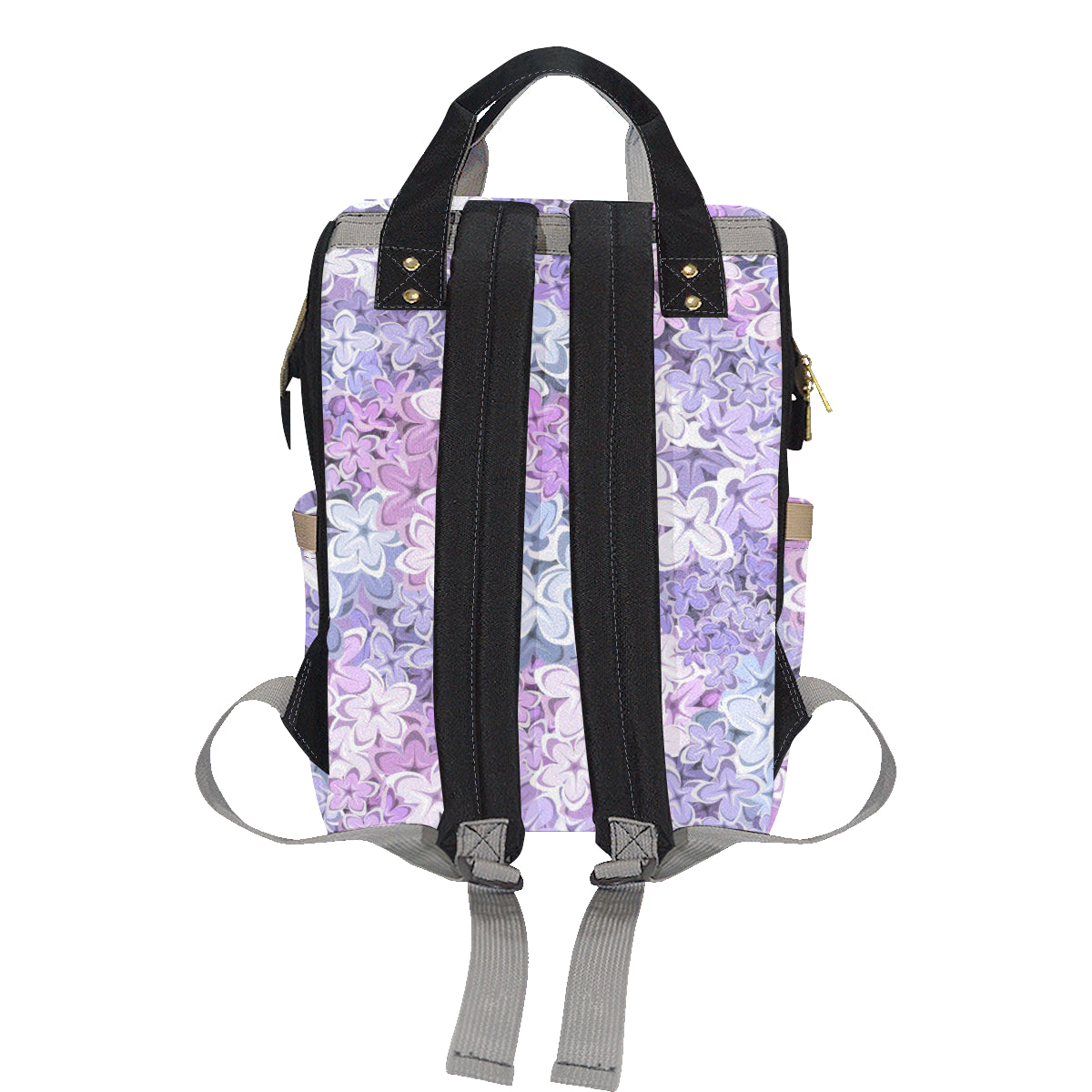 Lilac Pattern Print Design LI01 Diaper Bag Backpack