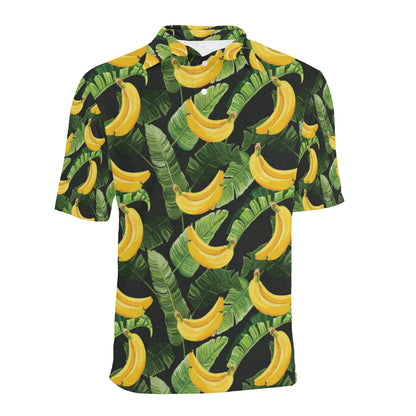 Banana Pattern Print Design BA01 Men Polo Shirt