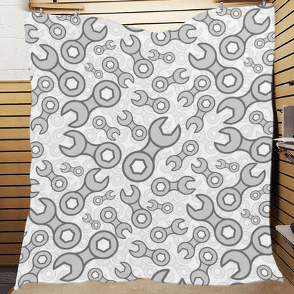 Mechanic Pattern Print Design 05 Premium Quilt