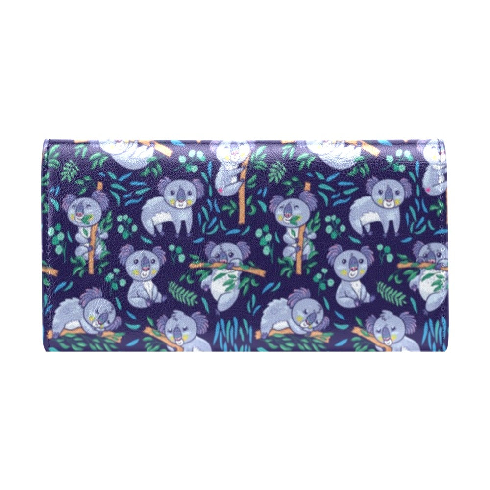 Koala Themed Design Print Women's Trifold Wallet
