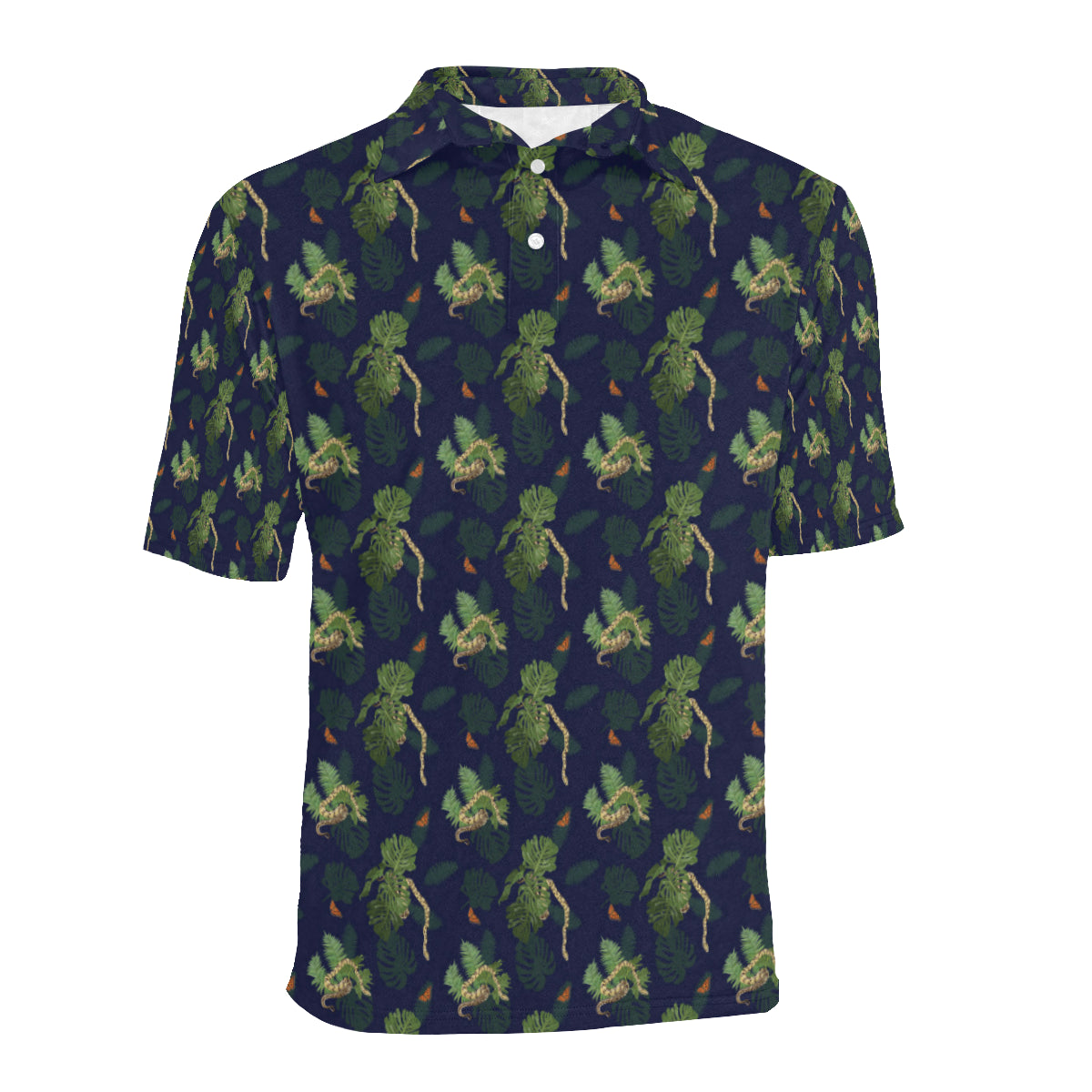Boa Pattern Print Design 02 Men Polo Shirt