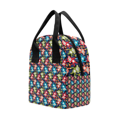 Monkey Colorful Design Themed Print Insulated Lunch Bag