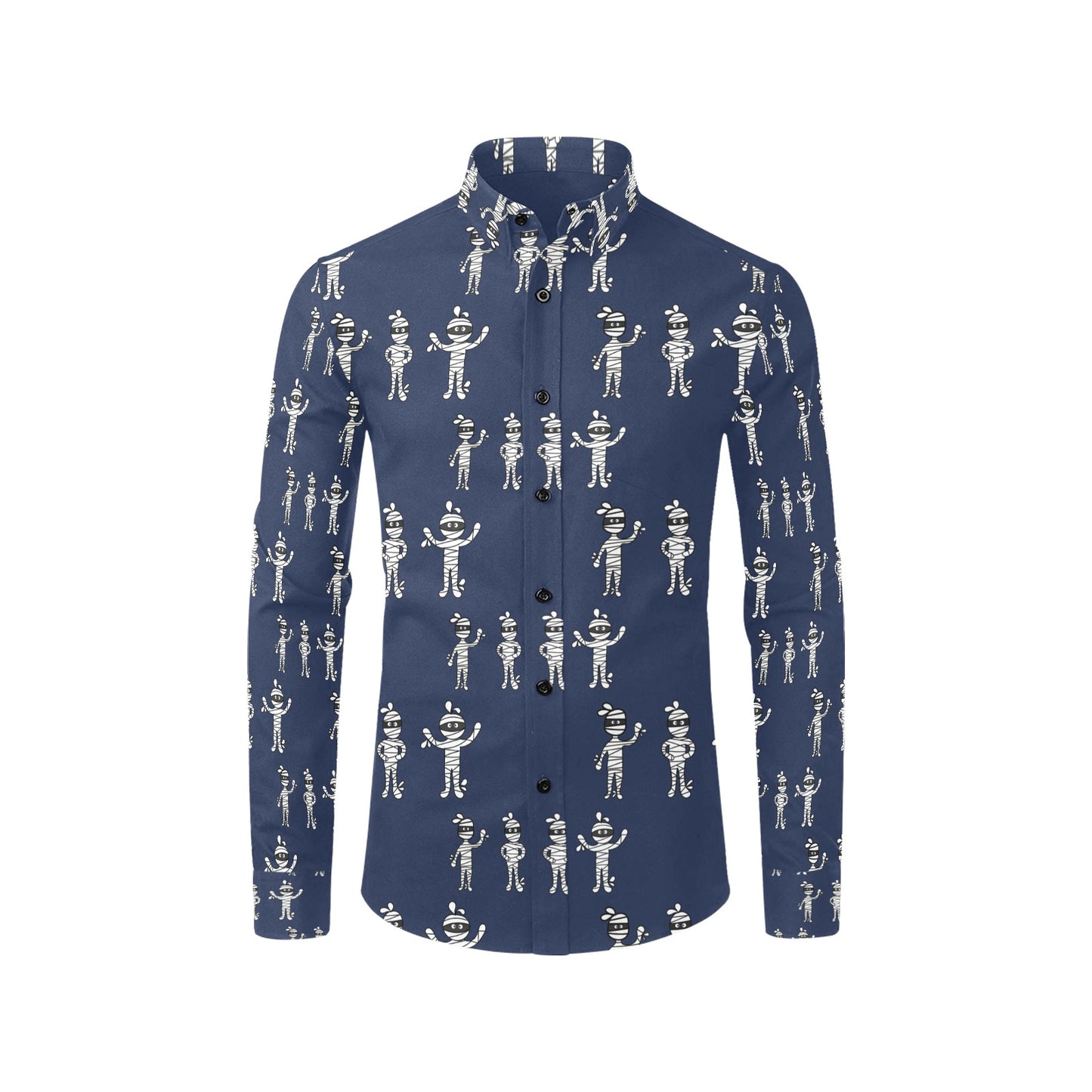 Mummy Print Design LKS306 Men's Long Sleeve Dress Shirt