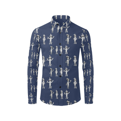 Mummy Print Design LKS306 Men's Long Sleeve Dress Shirt
