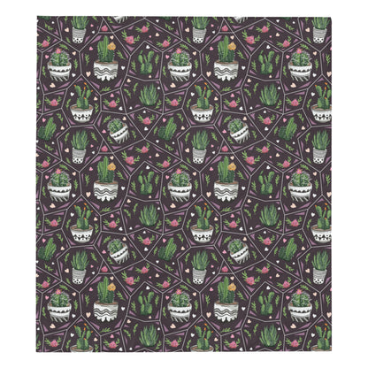 Cactus Pattern Print Design 03 Premium Quilt
