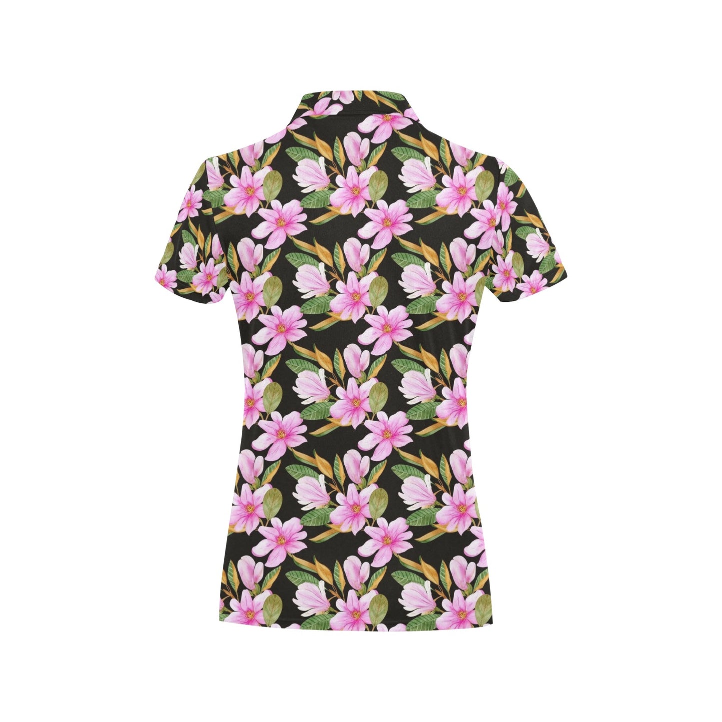 Magnolia Pattern Print Design MAG08 Women's Polo Shirt