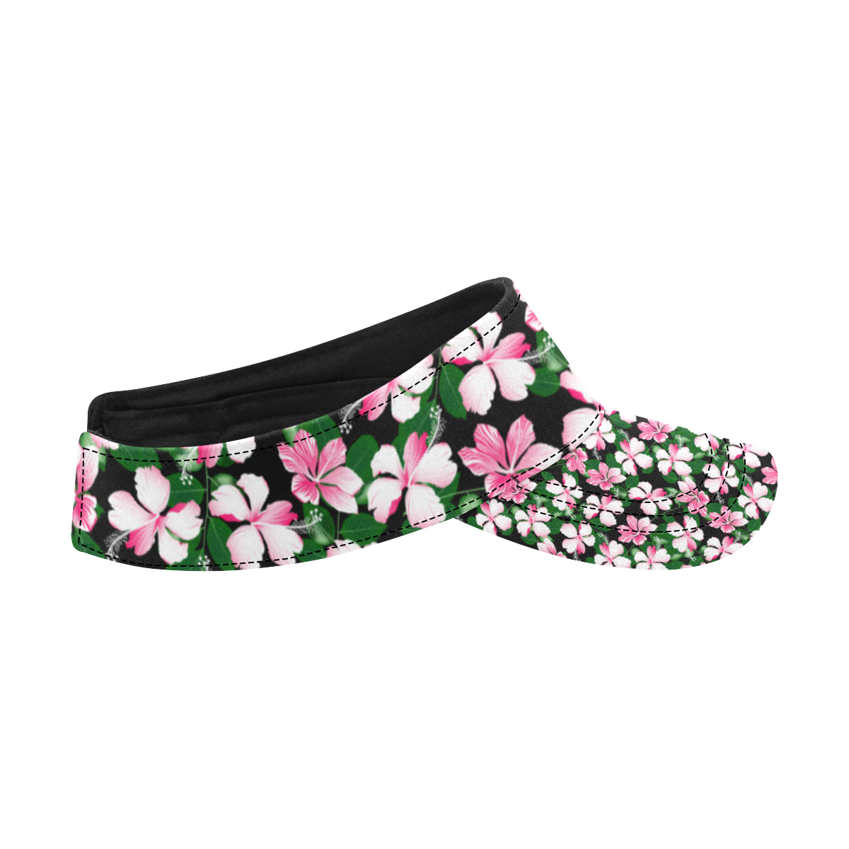 Hibiscus Pink Flower Hawaiian Print Unisex Sun Visor